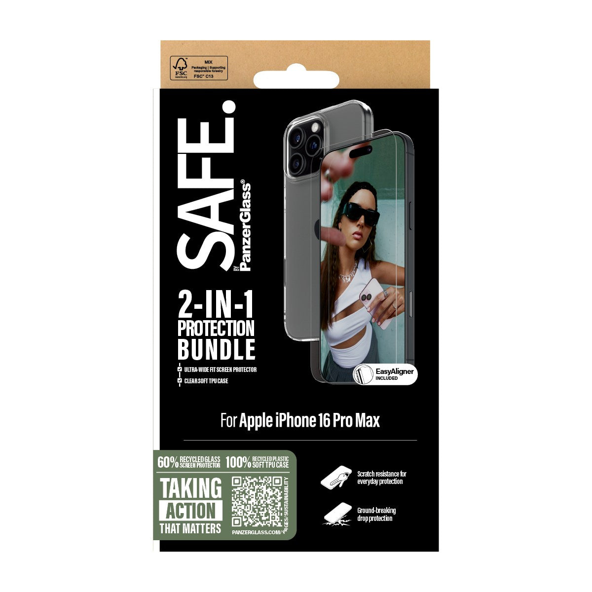 SAFE. by PanzerGlass® 2-in-1 Protection Bundle iPhone 16 Pro Max